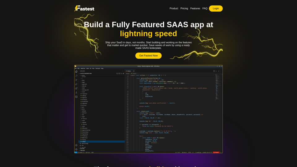 FastestEngineer: A fully-featured SaaS boiletplate app.