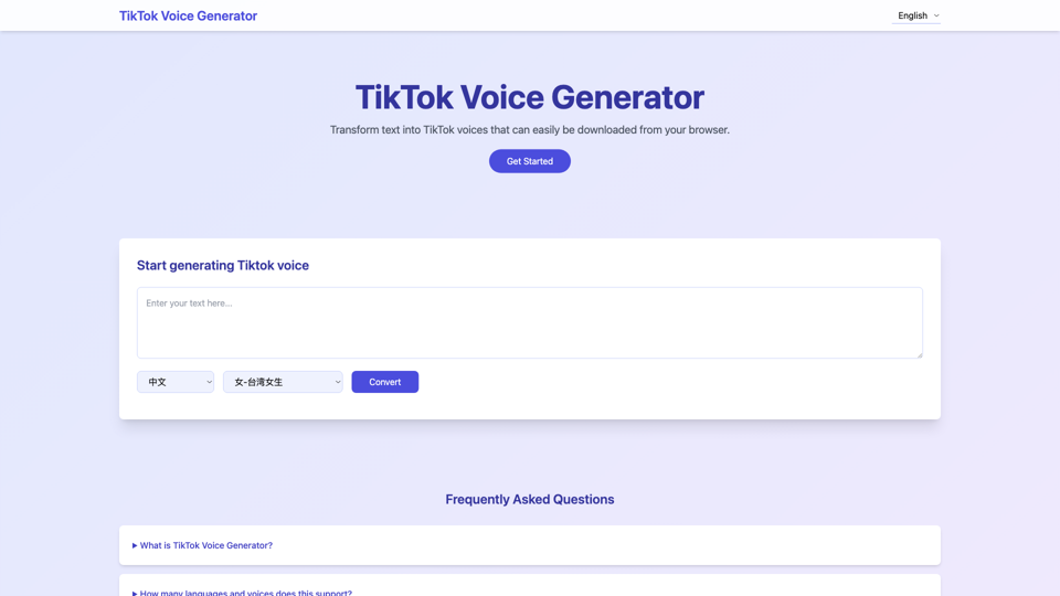 Free Text to TikTok Voice Generator