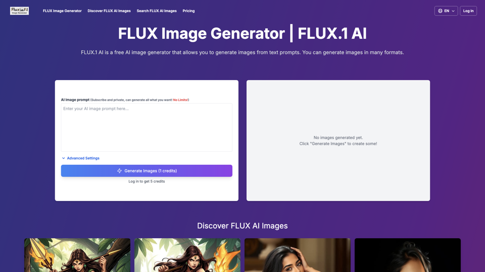Free FLUX Image Generator | Powerd by FLUX.1 AI