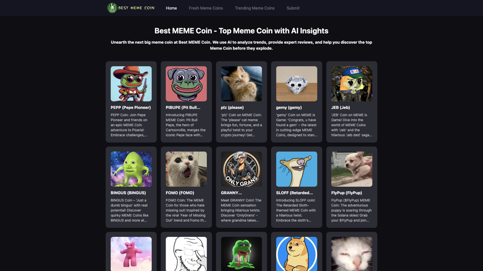 Best MEME Coin - Top Meme Coin with AI Insights