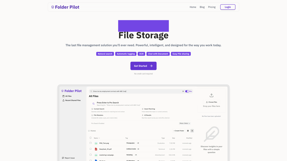 Folder Pilot - AI-Powered Document Intelligence Platform